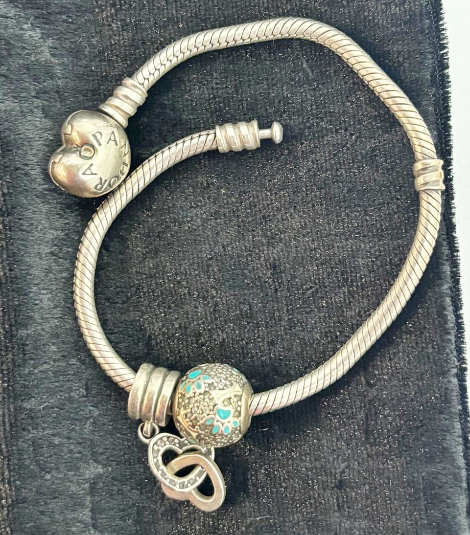 bratara Pandora oiginala din argint 925 cu charmuri incluse