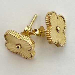 Cercei cu Trifoi din Aur Galben de 14k