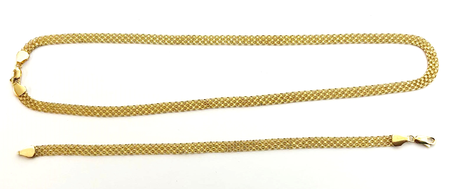 colier si bratara din aur 14k – plasa tip Somerset de la Tiffany & Co