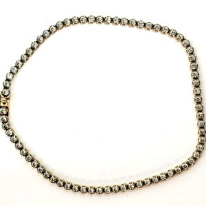 Alternative view of Bratara tennis din aur galben de 14K cu pietre cubic zirconia alb