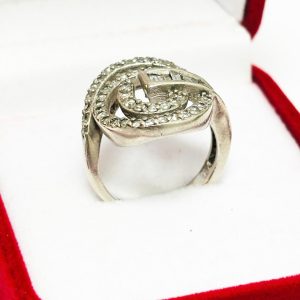 inel elegant din argint 925 cu design spiralat