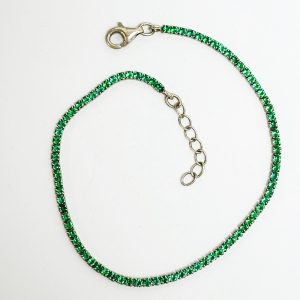 brățară tennis din argint 925 cu zirconiu verde