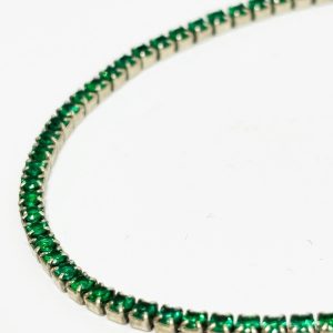 Alternative view of brățară tennis din argint 925 cu zirconiu verde