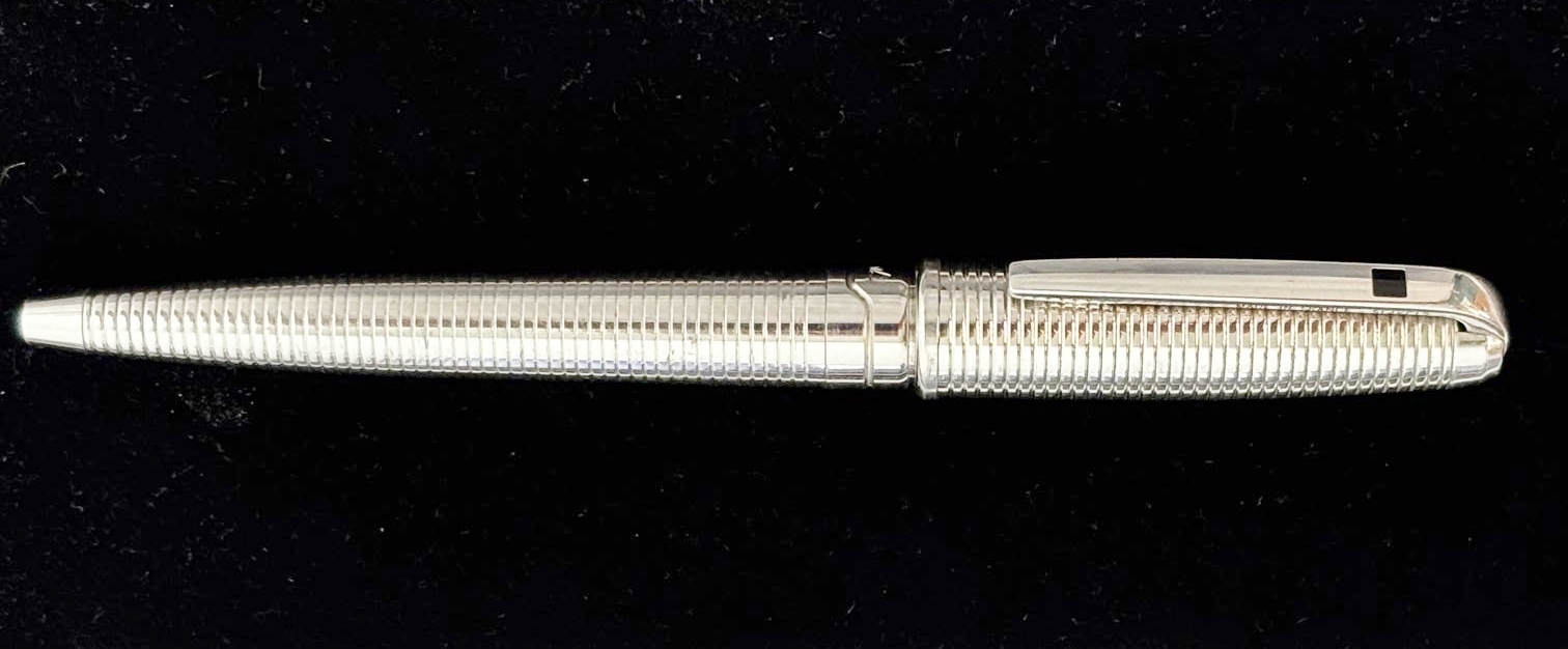 Pix cu bilă S.T. DuPont Diamond Collection, oțel inoxidabil și argint